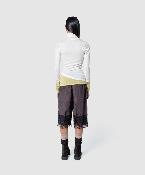 muller of yoshiokubo(ミュラーオブヨシオクボ)の「muller of yoshiokubo ミュラーオブヨシオクボ / INTER LYE HALF PANTS リバーレースハーフパンツ / MLF26411(その他パンツ・レディース・ブラウン・36/38)」の4枚目の写真