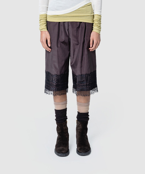 muller of yoshiokubo(ミュラーオブヨシオクボ)の「muller of yoshiokubo ミュラーオブヨシオクボ / INTER LYE HALF PANTS リバーレースハーフパンツ / MLF26411(その他パンツ・レディース・ブラウン・36/38)」の7枚目の写真
