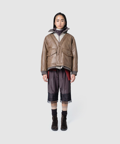 muller of yoshiokubo(ミュラーオブヨシオクボ)の「muller of yoshiokubo ミュラーオブヨシオクボ / INTER LYE HALF PANTS リバーレースハーフパンツ / MLF26411(その他パンツ・レディース・ブラウン・36/38)」の8枚目の写真