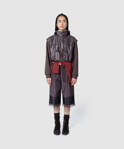 muller of yoshiokubo(ミュラーオブヨシオクボ)の「muller of yoshiokubo ミュラーオブヨシオクボ / INTER LYE HALF PANTS リバーレースハーフパンツ / MLF26411(その他パンツ・レディース・ブラウン・36/38)」の9枚目の写真