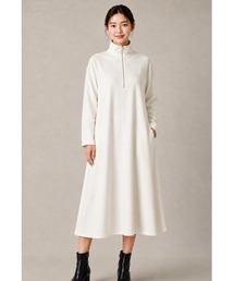 LAUTRE COTE（ロウトレコウト）の「MADE IN JAPAN／ハーフZIP フレアロングワンピース（ワンピース）」
