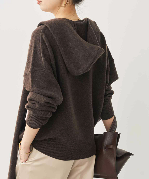 Spick & Span(スピックアンドスパン)の「ウールカシミヤフーディーストール(ストール/ショール・レディース・グレー/ブラウン/ベージュ系その他・FREE)」の2枚目の写真