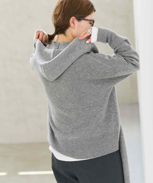 Spick & Span(スピックアンドスパン)の「ウールカシミヤフーディーストール(ストール/ショール・レディース・グレー/ブラウン/ベージュ系その他・FREE)」の5枚目の写真