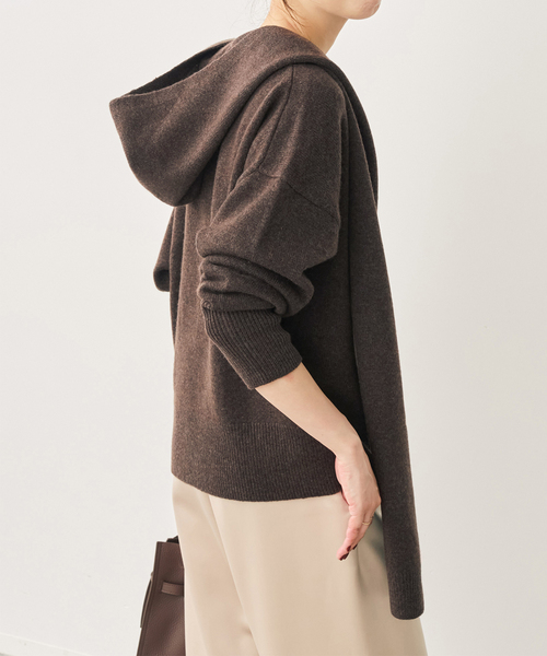 Spick & Span(スピックアンドスパン)の「ウールカシミヤフーディーストール(ストール/ショール・レディース・グレー/ブラウン/ベージュ系その他・FREE)」の8枚目の写真