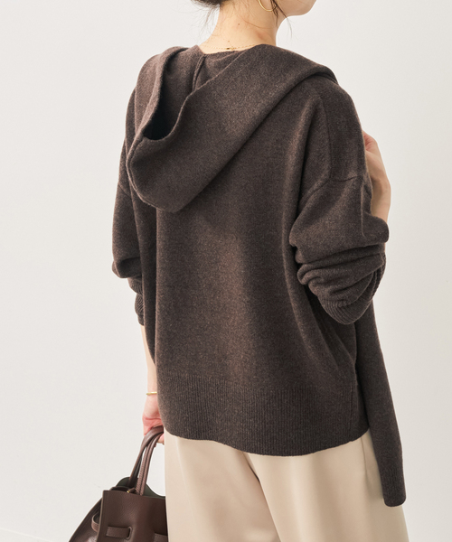 Spick & Span(スピックアンドスパン)の「ウールカシミヤフーディーストール(ストール/ショール・レディース・グレー/ブラウン/ベージュ系その他・FREE)」の9枚目の写真