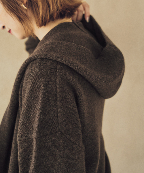 Spick & Span(スピックアンドスパン)の「ウールカシミヤフーディーストール(ストール/ショール・レディース・グレー/ブラウン/ベージュ系その他・FREE)」の12枚目の写真