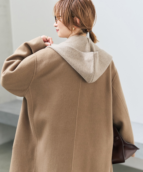 Spick & Span(スピックアンドスパン)の「ウールカシミヤフーディーストール(ストール/ショール・レディース・グレー/ブラウン/ベージュ系その他・FREE)」の15枚目の写真