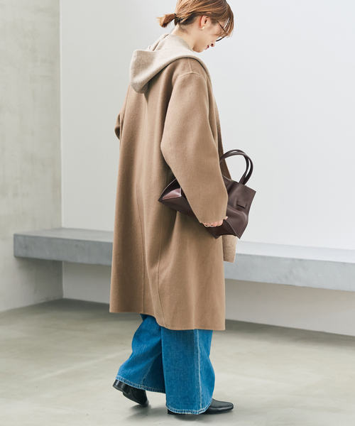 Spick & Span(スピックアンドスパン)の「ウールカシミヤフーディーストール(ストール/ショール・レディース・グレー/ブラウン/ベージュ系その他・FREE)」の19枚目の写真
