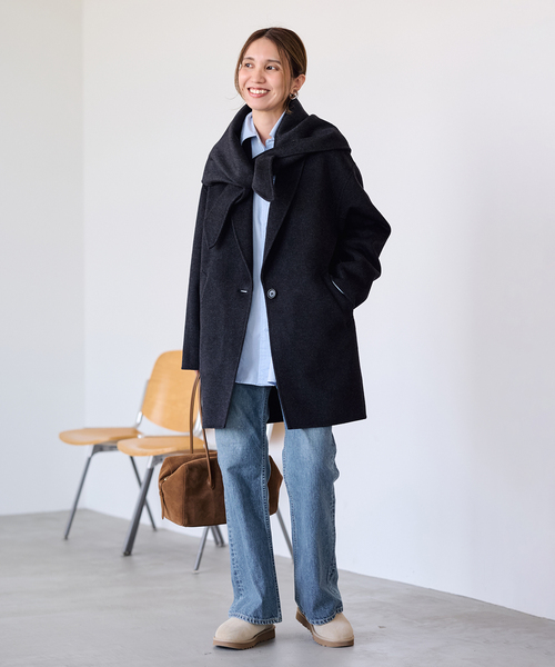 FRAMeWORK(フレームワーク)の「NEWルーズフレアデニムパンツ(デニムパンツ・レディース・ブラック/ブルー系その他・36/40/38)」の13枚目の写真