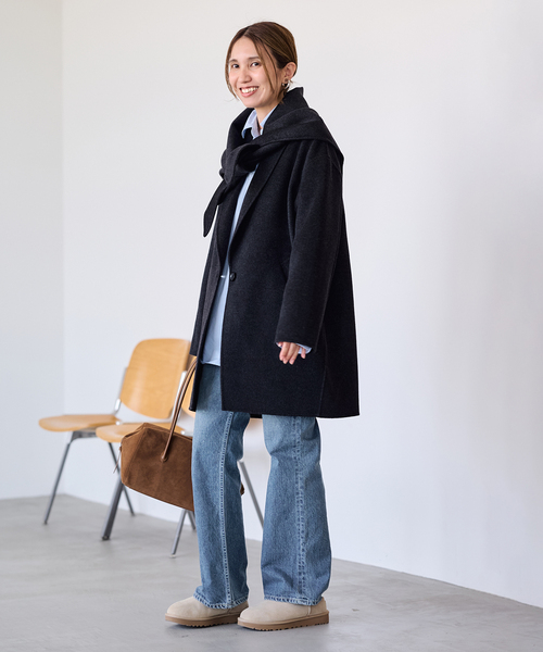 FRAMeWORK(フレームワーク)の「NEWルーズフレアデニムパンツ(デニムパンツ・レディース・ブラック/ブルー系その他・36/40/38)」の14枚目の写真