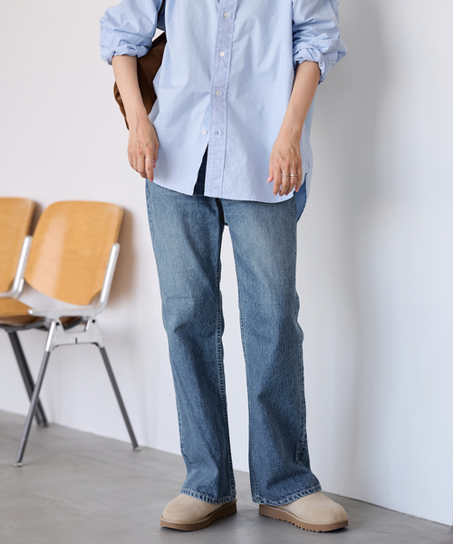 FRAMeWORK(フレームワーク)の「NEWルーズフレアデニムパンツ(デニムパンツ・レディース・ブラック/ブルー系その他・36/40/38)」の18枚目の写真