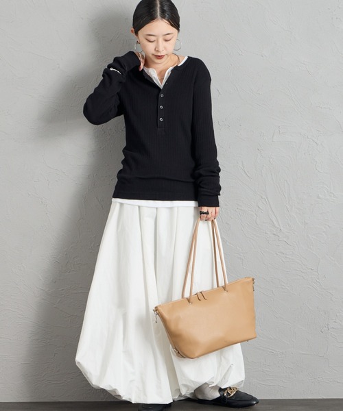 ＆MyuQ（アンドミューク）の「[&MyuQ/アンドミューク] TAMTON ボストントートバッグ（トートバッグ・レディース・ベージュ/ブラック・F）」の14枚目の写真