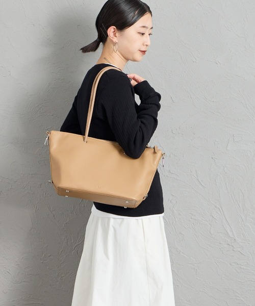 ＆MyuQ（アンドミューク）の「[&MyuQ/アンドミューク] TAMTON ボストントートバッグ（トートバッグ・レディース・ベージュ/ブラック・F）」の18枚目の写真