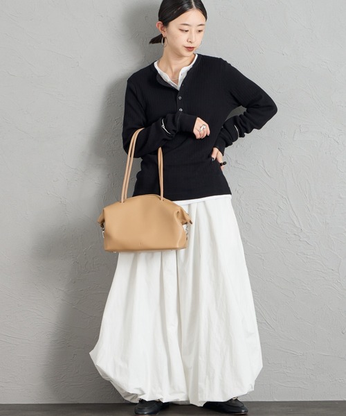 ＆MyuQ（アンドミューク）の「[&MyuQ/アンドミューク] TAMTON ボストントートバッグ（トートバッグ・レディース・ベージュ/ブラック・F）」の10枚目の写真