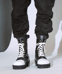 NO ID.（ノーアイディ）の「【NO ID.】Side Zip Lace-Up Boots   サイド ジップ レースアップ ブーツ（ブーツ）」