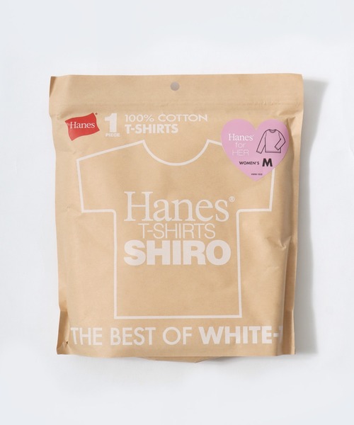 HANES(ヘインズ)の「Hanes(ヘインズ)1P クルーネックロンT SHIRO for HER/白 ホワイト 無地 長袖Tシャツ(Tシャツ/カットソー・レディース・ホワイト・M/L)」の2枚目の写真