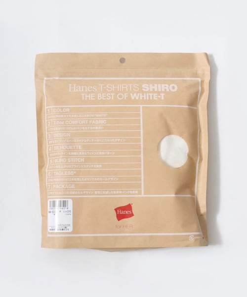 HANES(ヘインズ)の「Hanes(ヘインズ)1P クルーネックロンT SHIRO for HER/白 ホワイト 無地 長袖Tシャツ(Tシャツ/カットソー・レディース・ホワイト・M/L)」の3枚目の写真