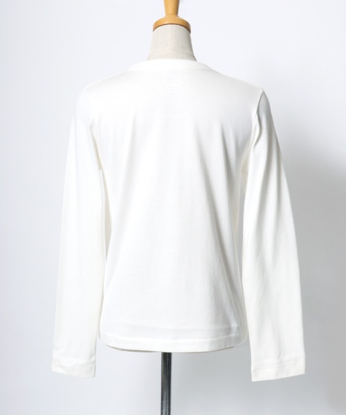HANES(ヘインズ)の「Hanes(ヘインズ)1P クルーネックロンT SHIRO for HER/白 ホワイト 無地 長袖Tシャツ(Tシャツ/カットソー・レディース・ホワイト・M/L)」の6枚目の写真