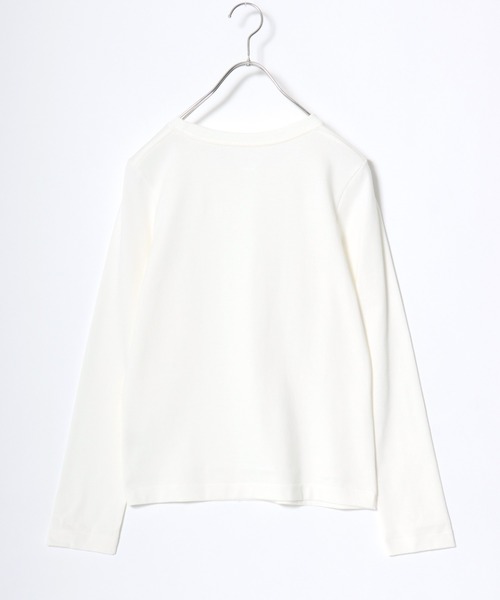 HANES(ヘインズ)の「Hanes(ヘインズ)1P クルーネックロンT SHIRO for HER/白 ホワイト 無地 長袖Tシャツ(Tシャツ/カットソー・レディース・ホワイト・M/L)」の8枚目の写真