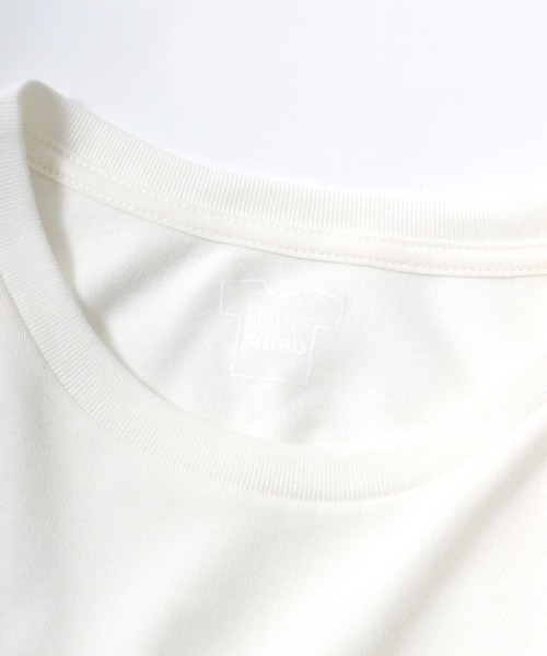 HANES(ヘインズ)の「Hanes(ヘインズ)1P クルーネックロンT SHIRO for HER/白 ホワイト 無地 長袖Tシャツ(Tシャツ/カットソー・レディース・ホワイト・M/L)」の10枚目の写真