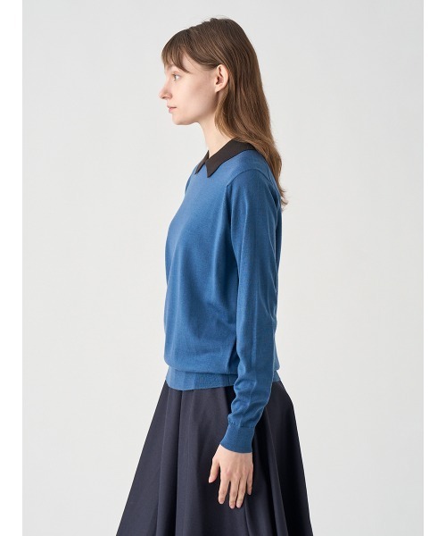 JOHN SMEDLEY(ジョンスメドレー)の「バイカラークレリック長袖ニットポロシャツ(ニット/セーター・レディース・その他・S/M)」の7枚目の写真