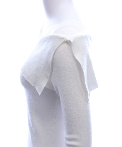 STAY MOTION（ステイモーション）の「【WEB限定】マチ付きアシメトリーニットトップス［骨格ストレート／きれいめ／大人フェミニン］（ニット/セーター・レディース・ブラウン/グレイッシュベージュ/ブラック/オフホワイト・F）」の8枚目の写真