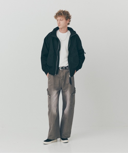 MAISON CLUB(メゾンクラブ)の「【MAISON CLUB】Tech Short Blouson / テックショートブルゾン SNF(ブルゾン・メンズ・ブラック/グリーン・M/L)」の8枚目の写真