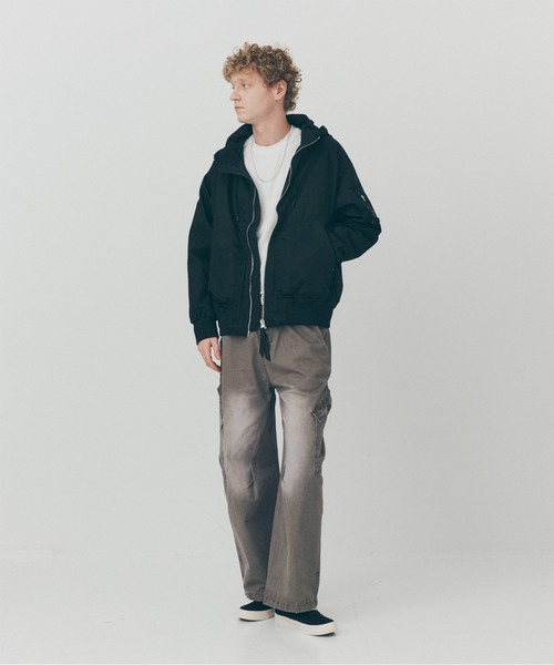 MAISON CLUB(メゾンクラブ)の「【MAISON CLUB】Tech Short Blouson / テックショートブルゾン SNF(ブルゾン・メンズ・ブラック/グリーン・M/L)」の9枚目の写真