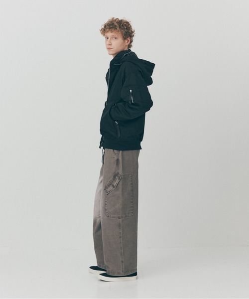 MAISON CLUB(メゾンクラブ)の「【MAISON CLUB】Tech Short Blouson / テックショートブルゾン SNF(ブルゾン・メンズ・ブラック/グリーン・M/L)」の10枚目の写真