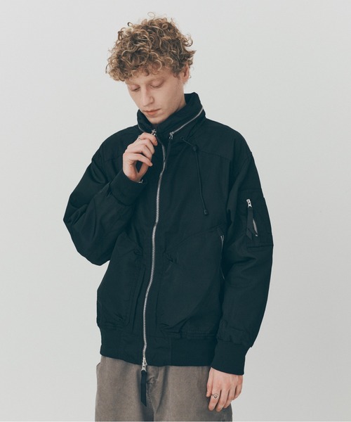 MAISON CLUB(メゾンクラブ)の「【MAISON CLUB】Tech Short Blouson / テックショートブルゾン SNF(ブルゾン・メンズ・ブラック/グリーン・M/L)」の5枚目の写真