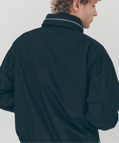 MAISON CLUB(メゾンクラブ)の「【MAISON CLUB】Tech Short Blouson / テックショートブルゾン SNF(ブルゾン・メンズ・ブラック/グリーン・M/L)」の14枚目の写真