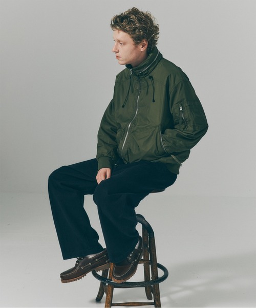 MAISON CLUB(メゾンクラブ)の「【MAISON CLUB】Tech Short Blouson / テックショートブルゾン SNF(ブルゾン・メンズ・ブラック/グリーン・M/L)」の17枚目の写真