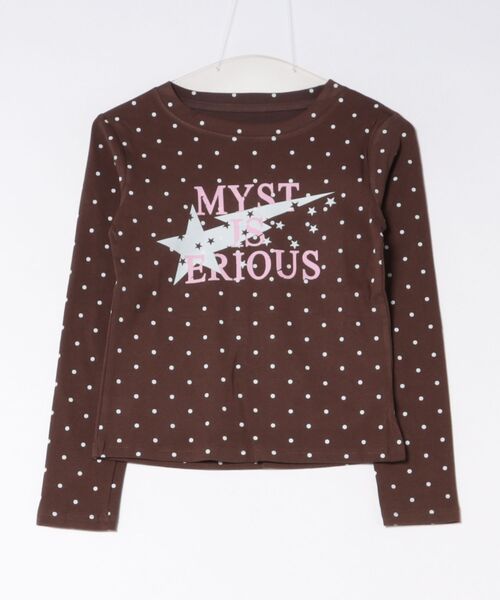 SPINNS(スピンズ)の「長袖カットソー/ドットロゴ/ガールズストリート(Tシャツ/カットソー・レディース・ネイビー/ミント/グレー/ブラウン・ONESIZE)」の6枚目の写真