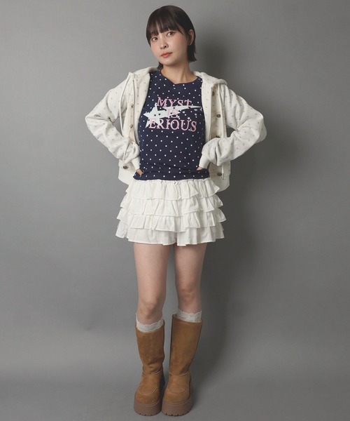 SPINNS(スピンズ)の「長袖カットソー/ドットロゴ/ガールズストリート(Tシャツ/カットソー・レディース・ネイビー/ミント/グレー/ブラウン・ONESIZE)」の14枚目の写真