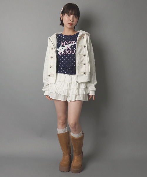 SPINNS(スピンズ)の「長袖カットソー/ドットロゴ/ガールズストリート(Tシャツ/カットソー・レディース・ネイビー/ミント/グレー/ブラウン・ONESIZE)」の15枚目の写真
