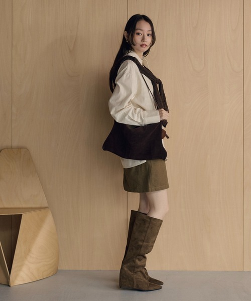 LAULEN（ローレン）の「back tuck stripe oversized shirt /バックタックストライプオーバーシャツ（シャツ/ブラウス・レディース・ベージュ/ホワイト・FREE）」の20枚目の写真