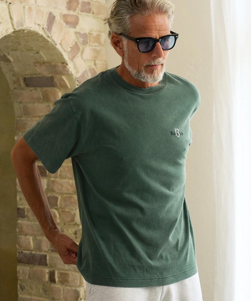 Maison code 13(メゾンコードサーティーン)の「mt10626- Faded Wash T Shirt Tシャツ(M26W-31)(Tシャツ/カットソー・メンズ・ブルー/グリーン/グレー・S/XL/M/L)」の3枚目の写真