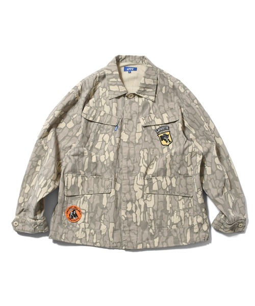 LFYT(エルエフワイティー)の「LFYT ラファイエット【Lafayette】- ミリタリー 長袖シャツ【WASHED RIPSTOP FIELD SHIRT LA260201】(シャツ/ブラウス・メンズ・グリーン系カモフラージュ/グレー系カモフラージュ・LARGE/X-LARGE)」の2枚目の写真