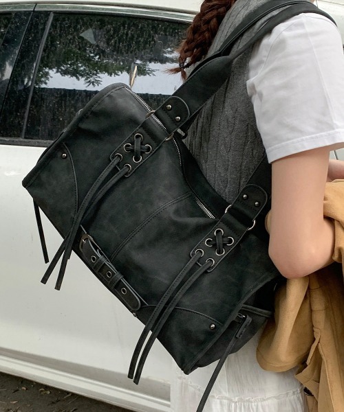 Miniministore（ミニミニストア）の「2wayトートバッグショルダー鞄斜めがけ（トートバッグ・レディース・ピンク/グレー/ブラウン/ブラック・FREE）」の2枚目の写真