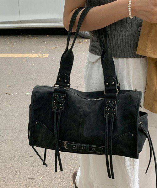 Miniministore（ミニミニストア）の「2wayトートバッグショルダー鞄斜めがけ（トートバッグ・レディース・ピンク/グレー/ブラウン/ブラック・FREE）」の8枚目の写真