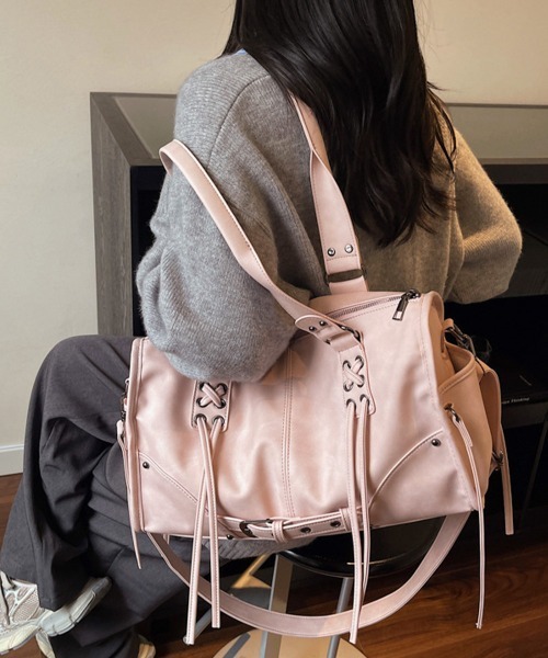 Miniministore（ミニミニストア）の「2wayトートバッグショルダー鞄斜めがけ（トートバッグ・レディース・ピンク/グレー/ブラウン/ブラック・FREE）」の15枚目の写真