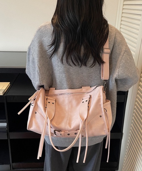 Miniministore（ミニミニストア）の「2wayトートバッグショルダー鞄斜めがけ（トートバッグ・レディース・ピンク/グレー/ブラウン/ブラック・FREE）」の16枚目の写真