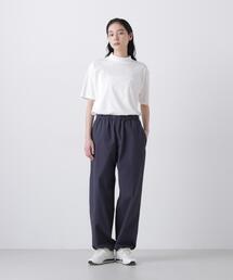 Y / ORGANIC COTTON RECYCLE POLYESTER TWILL EASY TROUSERS