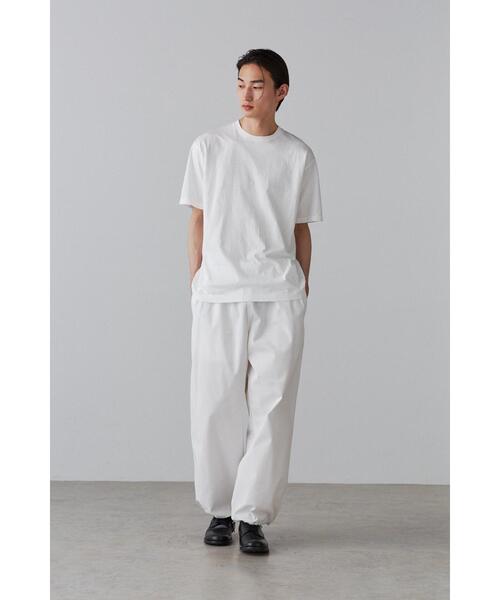Y（ワイ）の「Y / ORGANIC COTTON RECYCLE POLYESTER TWILL EASY TROUSERS（その他パンツ・メンズ・ネイビー/ホワイト・SMALL/MEDIUM）」の2枚目の写真