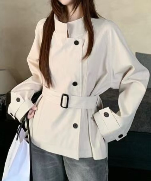 FLINEA(フリネア)の「ショート丈ルーズトレンチコート(トレンチコート・レディース・ベージュ・XL/L/M/S)」の1枚目の写真