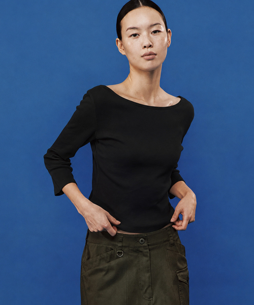 PLAC WOMEN(プレイス・ウィメン)の「リバーシブル7分袖Tシャツ ブラック(Tシャツ/カットソー・レディース・ブラック・SMALL/MEDIUM)」の2枚目の写真