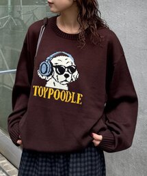 犬 ニット アソートロゴジャガードニット