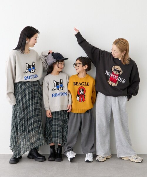CIAOPANIC TYPY(チャオパニックティピー)の「犬 ニット アソートロゴジャガードニット(ニット/セーター・レディース・チャコールグレー/ネイビー/ブラウン/グレー/イエロー・MEDIUM/LARGE)」の6枚目の写真