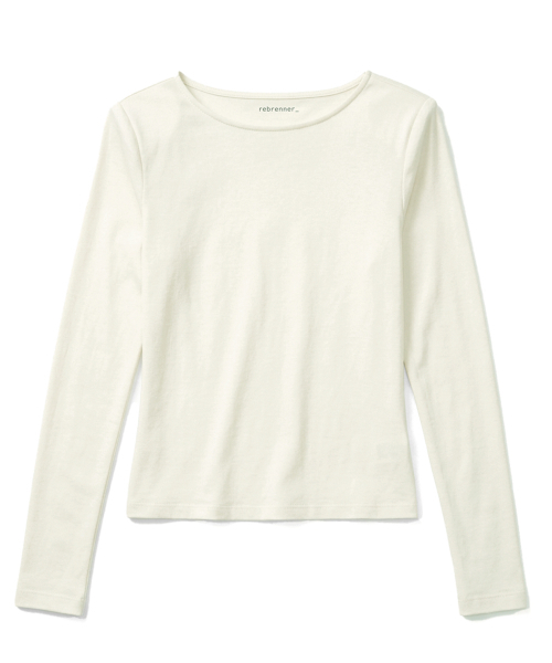 REBRENNER(リブレンナー)の「ポイントショルダー スリムフィット ロングスリーブ アイボリー(Tシャツ/カットソー・レディース・その他・FREE)」の22枚目の写真