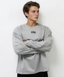 LEADEN（リーデン）の「LDNロゴ オーバーサイズ長袖Tシャツ[メランジグレー]（Tシャツ/カットソー）」